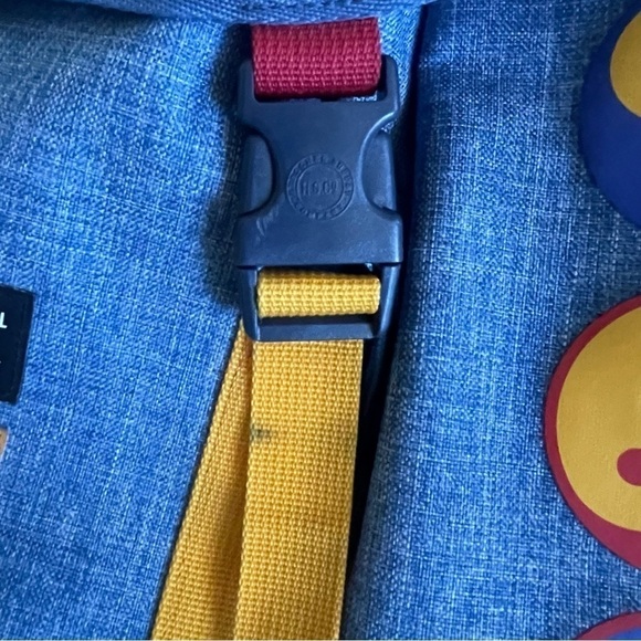 Herschel Supply & Co Y2K Backpack Yin Yang Pattern Vintage Blue Red Yellow - Picture 12 of 16